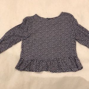 H&M Floral Top with Ruffle Hem